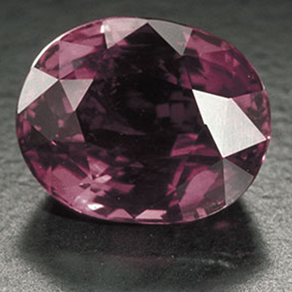 Loose cut purple alexandrite gemstone.