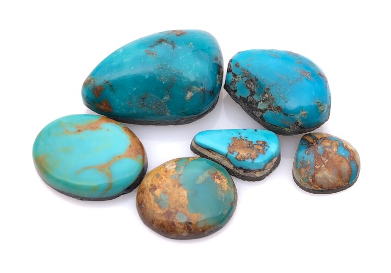 several different turquoise cabochons